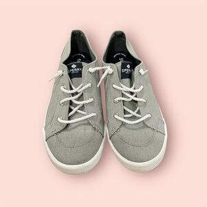 Sperry Women’s Top-Sider Canvas Sneakers Size 9  Color: Gray